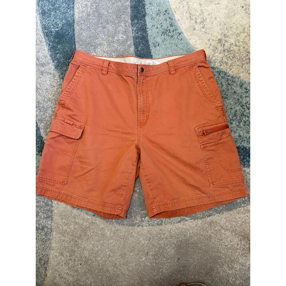 Columbia Men's Rust Orange Cargo Shorts Size 36 Outdoor Hiking Casual 9" Inseam